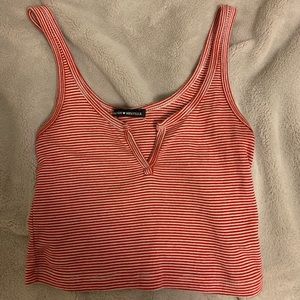 Brandy Melville red and white striped tank top
